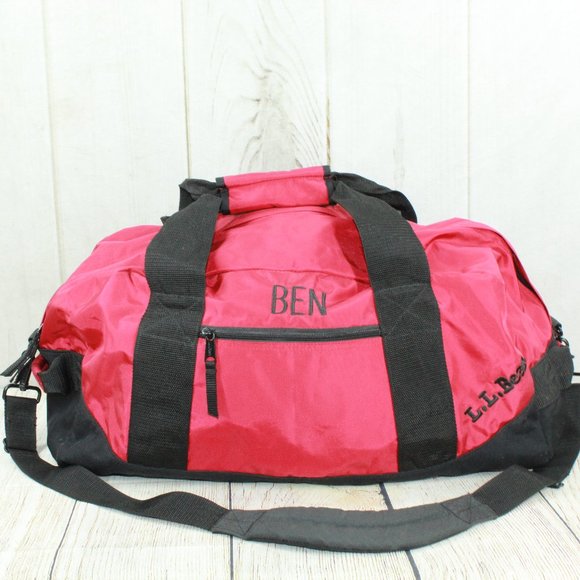 L.L. Bean Other - LL Bean Red Black Nylon Adventure Travel Duffle Ba
